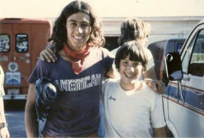 Jay Ridgeway with 10-yr-old Greg Pearson, Zanesville, OH 1976